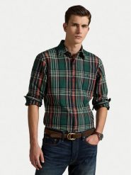 Polo Ralph Lauren Koszula 710P00524002 Zielony Custom Fit. Zielone koszule męskie Polo Ralph Lauren, l, bez wzorów, z bawełny, bez kołnierzyka, bez ramiączek. Za 589.99 zł.