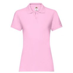 Damska Koszulka Polo Premium. Czerwone koszulki sportowe damskie Fruit of the Loom, xl, bez wzorów, bez kołnierzyka, bez ramiączek. Za 67.99 zł.