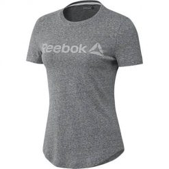 Koszulka sportowa damska Reebok EL Prime Group Tee. Szare koszulki sportowe damskie Reebok, bez wzorów, bez kołnierzyka, bez ramiączek. Za 111.00 zł.
