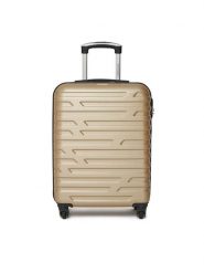 WITTCHEN Walizka kabinowa 56-3A-391-80 Złoty. Żółte walizki męskie Wittchen, bez wzorów, z tworzywa sztucznego. Za 229.99 zł.