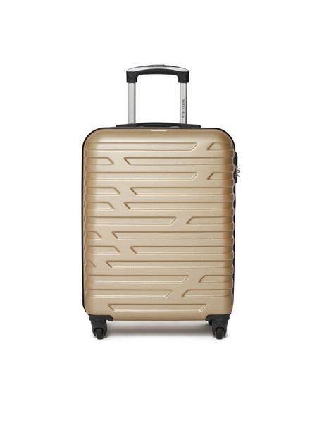 WITTCHEN Walizka kabinowa 56-3A-391-80 Złoty. Żółte walizki męskie Wittchen, bez wzorów, z tworzywa sztucznego. Za 229.99 zł.