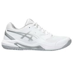 Damskie buty do tenisa Asics Gel-Dedicate 8. Białe obuwie sportowe damskie Asics, bez wzorów, tenisowe. Za 325.50 zł.