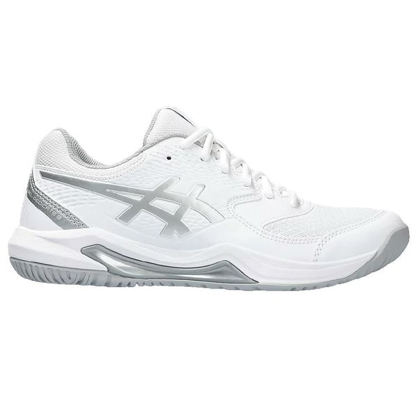 Damskie buty do tenisa Asics Gel-Dedicate 8. Białe obuwie sportowe damskie Asics, bez wzorów, tenisowe. Za 325.50 zł.