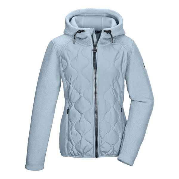 Kurtka polarowa damska Killtec KSW 108 WMN FLC JCKT. Niebieskie kurtki damskie KILLTEC, uniwersalny, bez wzorów, z materiału, z kapturem, narciarskie. Za 399.99 zł.