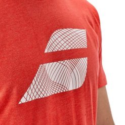Koszulka męska Babolat Exercise Big Flag. Czerwone koszulki sportowe męskie BABOLAT, m, bez wzorów, bez kołnierzyka, bez ramiączek, tenisowe. Za 67.99 zł.