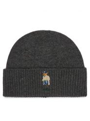 Polo Ralph Lauren Czapka 449P20301001 Szary. Szare rękawiczki męskie Polo Ralph Lauren, na zimę, bez wzorów, z poliesteru. Za 689.99 zł.