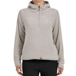 Bluza damska 8406 z półzameczkiem Diamond Fleece beżowa. Brązowe bluzy damskie s, bez wzorów, z polaru, bez kaptura. Za 261.50 zł.