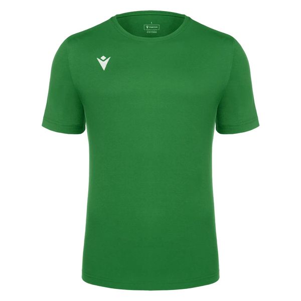 Koszulka Macron Boost Eco. Zielone koszulki sportowe damskie Macron, xl, bez wzorów, z bawełny, eleganckie, bez kołnierzyka. Za 310.60 zł.