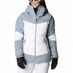 Kurtka Narciarska Zimowa Damska Columbia Wildcard III Down Jacket. Białe kurtki damskie Columbia, l, bez wzorów, bez kaptura, narciarskie. Za 1,499.00 zł.