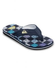 Sandały dla Chłopcy MOLOKAI LAYBACK Niebieski. Niebieskie sandały chłopięce Quiksilver, z bawełny, bez zapięcia. Za 66.49 zł.