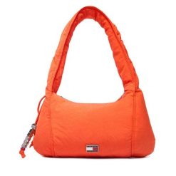 Torebka Tommy Jeans. Brązowe torebki do ręki damskie Tommy Jeans, bez wzorów, z jeansu, casualowe, bez dodatków. Za 369.99 zł.