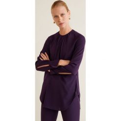 Mango - Bluzka Lila. Czarne bluzki damskie Mango, z materiału, z okrągłym kołnierzem. Za 139.90 zł.