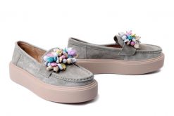 FILIPPO DP6765/26 KH khaki, półbuty damskie. Zielone półbuty damskie Filippo, bez wzorów, ze skóry, bez obcasa, bez zapięcia. Za 199.90 zł.