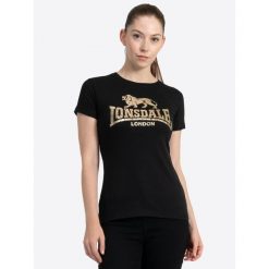 Koszulka damska Lonsdale Bantry. Czarne koszulki sportowe damskie Lonsdale, bez wzorów, sportowe, bez kołnierzyka. Za 152.50 zł.