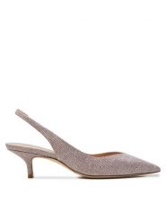Stuart Weitzman Czółenka Eva 50 Slingback SI722 Różowy. Czerwone czółenka damskie Stuart Weitzman, bez wzorów, z materiału, bez obcasa, bez zapięcia. Za 1,009.00 zł.