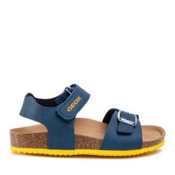 Sandały Geox. Czerwone sandały dziewczęce Geox, bez zapięcia. Za 249.99 zł.