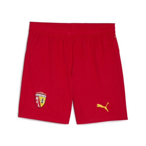 Męskie szorty RC Lens 25/26 PUMA. Czerwone krótkie spodenki sportowe męskie Puma, m, bez wzorów, ze lnu, do piłki nożnej. Za 199.00 zł.