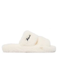 Kapcie KARL LAGERFELD. Białe kapcie damskie KARL LAGERFELD, bez wzorów. Za 439.99 zł.