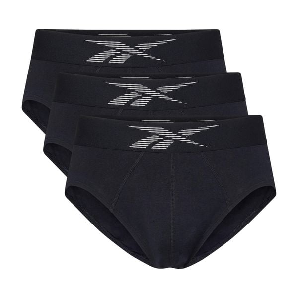 Slipy męskie Reebok 3 sztuki. Czarne bokserki męskie Reebok, m, bez wzorów, z bawełny. Za 69.99 zł.