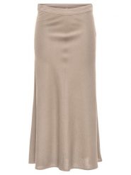 ONLY Spódnica midi Goa 15363690 Beżowy Regular Fit. Brązowe spódnice damskie Only, s, bez wzorów, ze lnu, midi. Za 169.99 zł.