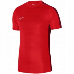 Męska Koszulka Academy DriFIT. Czerwone koszulki sportowe męskie Nike, m, bez wzorów, bez kołnierzyka, bez ramiączek, trekkingowe. Za 131.99 zł.