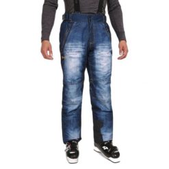 Spodnie narciarskie Kilpi Denimo. Niebieskie spodnie sportowe męskie Kilpi, na zimę, m, bez wzorów, z denimu, narciarskie. Za 628.61 zł.