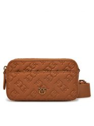 PINKO Torebka Camera Bag Mini PE 25 PLTT 104292 A1YB Brązowy. Brązowe listonoszki damskie Pinko, bez wzorów, ze skóry, bez dodatków. Za 889.99 zł.