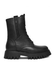 G-Star Raw Trzewiki CEO-WI23-LADIES-02 Czarny. Czarne botki damskie G-Star, ze skóry, retro, bez obcasa, na słupku, bez zapięcia. Za 419.99 zł.