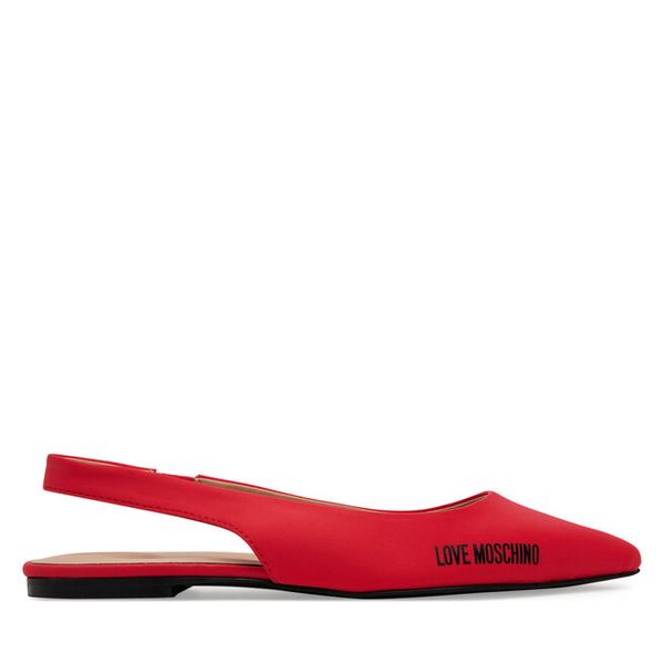 Sandały LOVE MOSCHINO. Pomarańczowe sandały damskie Love Moschino, bez wzorów, bez obcasa, na płaskiej podeszwie, bez zapięcia. Za 609.99 zł.