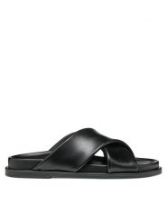 Geox Klapki D Adelash D55YWB 000TU C9999 Czarny. Czarne klapki damskie Geox, bez wzorów, ze skóry, bez obcasa. Za 339.99 zł.