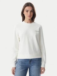 Tommy Jeans Bluza Ess Logo DW0DW22829 Biały Regular Fit. Białe bluzy damskie Tommy Jeans, xs, bez wzorów, z bawełny, bez kaptura. Za 329.99 zł.