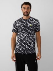 4F T-shirt regular z nadrukiem męski - czarny XXL. Czarne t-shirty męskie 4f, m, bez wzorów, z bawełny, klasyczne, bez kołnierzyka. Za 89.99 zł.