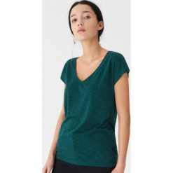 T-shirt z metalizowanym włóknem - Zielony. Zielone t-shirty damskie House, z włókna. Za 35.99 zł.