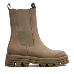 Sztyblety Kennel & Schmenger. Brązowe botki damskie Kennel + Schmenger, bez obcasa, na płaskiej podeszwie, bez zapięcia. Za 1,139.00 zł.