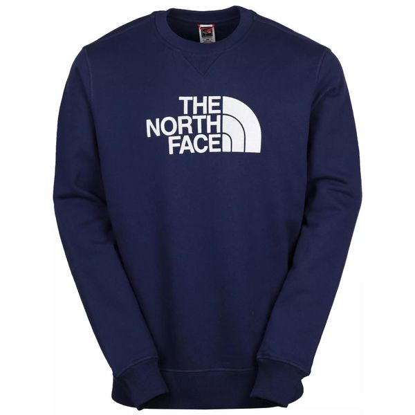 Bluza męska The North Face Drew Peak Crew. Niebieskie bluzy męskie The North Face, m, bez wzorów, bez kaptura. Za 361.50 zł.