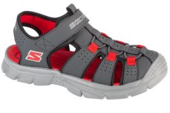 Sandały chłopięce, Relix Sandal. Szare sandały chłopięce Skechers, z materiału, bez zapięcia. Za 169.99 zł.