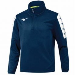 Bluza Mizuno Nara TT. Niebieskie bluzy męskie Mizuno, bez wzorów, bez kaptura. Za 191.00 zł.