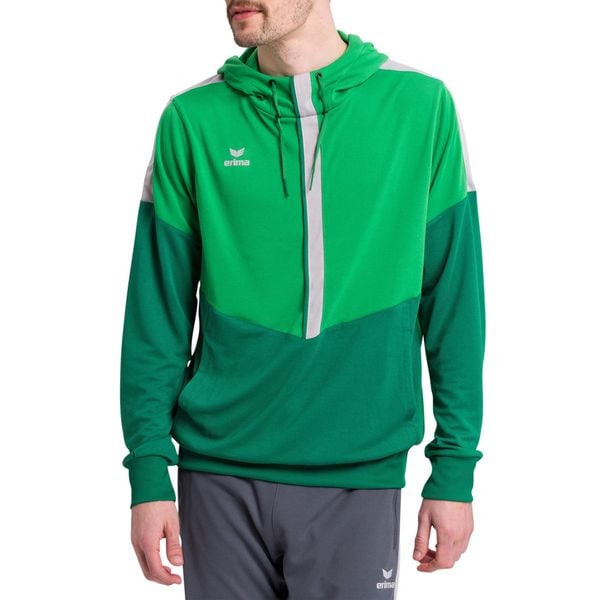 Bluza Erima Squad. Zielone bluzy męskie Erima, l, bez wzorów, z dresówki, z kapturem. Za 170.70 zł.