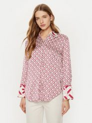 Guess Koszula W4YH47 WF1T2 Różowy Regular Fit. Czerwone bluzki damskie Guess, m, z aplikacjami, z syntetyku, bez kołnierzyka, bez ramiączek. Za 229.99 zł.