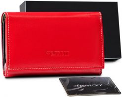 Portfel skórzany Cavaldi RD-22-GCL-0948 RE-MU czerwony. Czerwone portfele damskie 4U Cavaldi, bez wzorów, ze skóry. Za 67.99 zł.