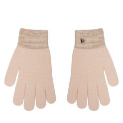 Rękawiczki Damskie Guess. Czerwone rękawiczki damskie Guess, z aplikacjami, z dzianiny. Za 179.99 zł.