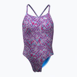 Strój pływacki jednoczęściowy dziecięcy Nike Hydrastrong Lace Up Back. Niebieskie stroje kąpielowe dla dziewczynek Nike, bez wzorów. Za 129.99 zł.