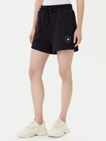 Adidas by Stella McCartney Szorty sportowe True Casuals IK9093 Czarny Loose Fit. Czarne szorty sportowe damskie adidas by Stella McCartney, xs, bez wzorów, z bawełny, sportowe. Za 309.99 zł.