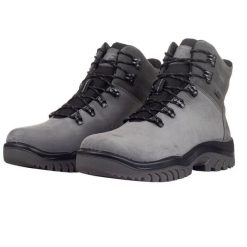 Męskie Skórzane Buty Turystyczne H255. Szare trekkingi męskie 4f, trekkingowe. Za 591.99 zł.