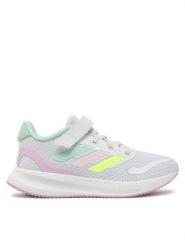 Adidas Sneakersy Runfalcon 5 Shoes Kids JP5153 Biały. Białe buty sportowe dziewczęce Adidas, bez wzorów, z materiału, bez zapięcia. Za 179.99 zł.