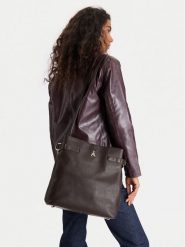 Patrizia Pepe Torebka 2B0150/L162-B856 Brązowy. Brązowe torebki do ręki damskie Patrizia Pepe, bez wzorów, ze skóry, bez dodatków. Za 929.99 zł.