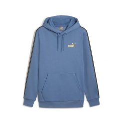 Męska bluza z kapturem ESS TAPE MINIMAL GOLD PUMA Blue Horizon. Niebieskie bluzy męskie Puma, m, bez wzorów, z kapturem, do biegania. W wyprzedaży za 197.95 zł.