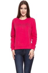 BLUZA WRANGLER DAMSKA CREW SWEAT BRIGHT ROSE W6079HYVC 112130450. Czerwone bluzy damskie Wrangler, s, bez wzorów, bez kaptura. Za 129.99 zł.