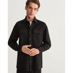 Koszula z zatrzaskami COMFORT FIT - Czarny. Czarne koszule męskie Reserved. Za 139.99 zł.