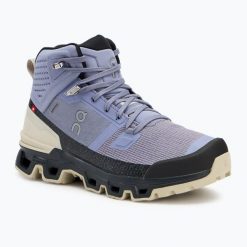Buty turystyczne damskie On Cloudrock Waterproof. Fioletowe trekkingi damskie On, przed kolano, trekkingowe. Za 1,003.10 zł.